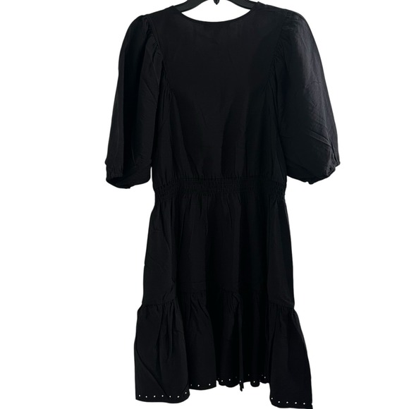 Ellen Tracy Womens Black Studded Crinkle Dress L Retail $109 NWT - Picture 2 of 10